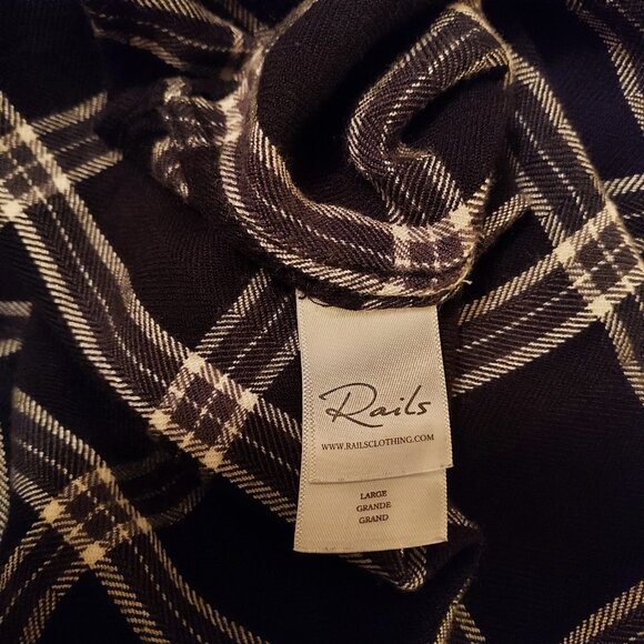 Rails Hunter Ash Cream Grey Button Up Shirt Size Large NWOT - Picture 10 of 10